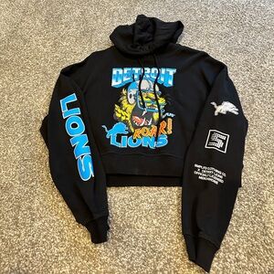 Women’s Detroit Lions Crop Hoodie